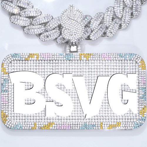 CUSTOM LETTER NECKLACE 3D COLORFUL SQUARE