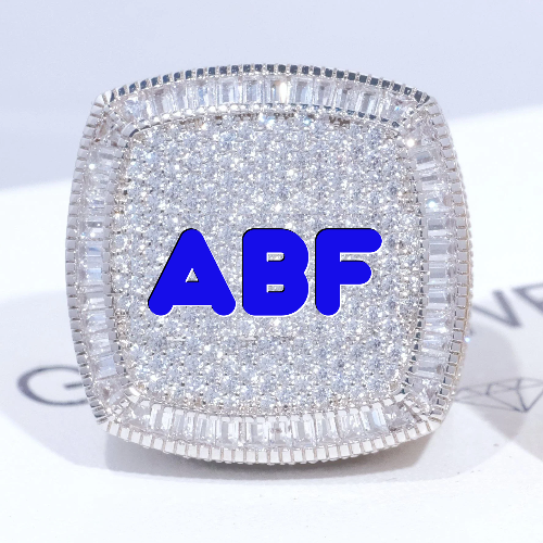 CUSTOM LETTER 3D ICED RING