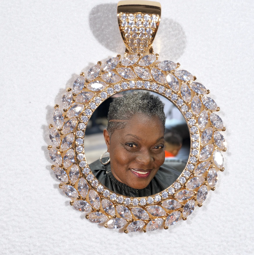 Large 3D Wheat Ear Custom Picture Pendant
