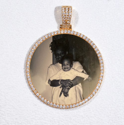 MEDIUM 3D CIRCLE CUSTOM PICTURE PENDANT