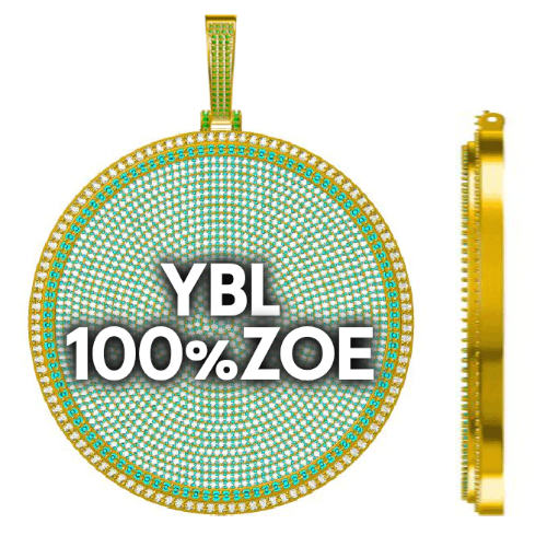 CUSTOM LETTER NECKLACE 3D BIG DISC