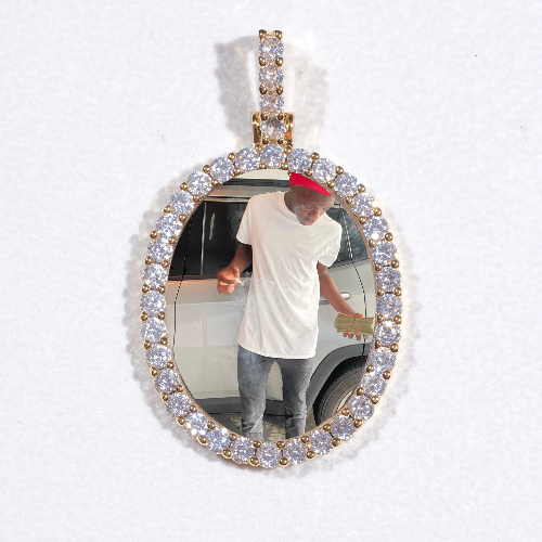3D Oval Custom Picture Pendant