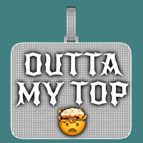CUSTOM LETTER NECKLACE 3D BIG SQUARE