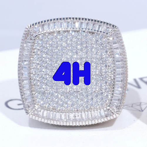 CUSTOM LETTER 3D ICED RING