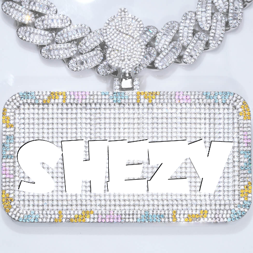 CUSTOM LETTER NECKLACE 3D COLORFUL SQUARE
