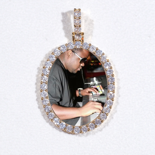 3D Oval Custom Picture Pendant