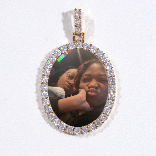 3D Oval Custom Picture Pendant