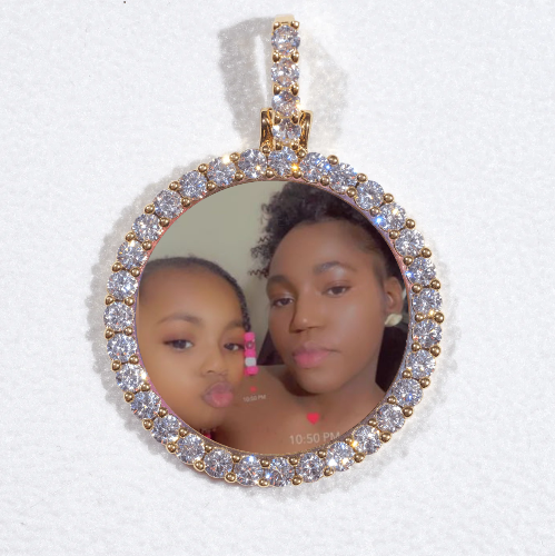 3D CIRCLE CUSTOM PICTURE PENDANT SMALL SIZE