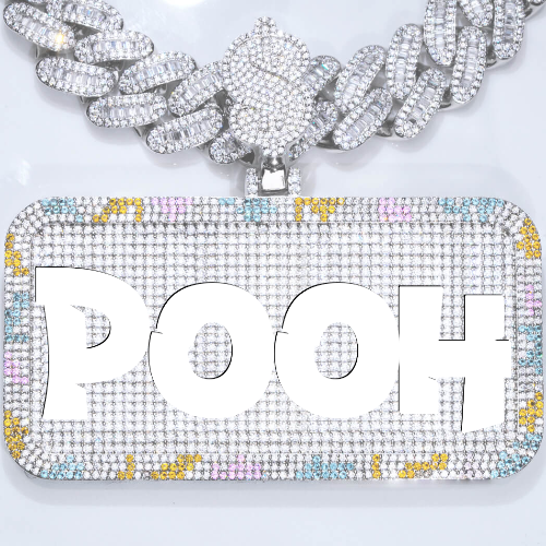 CUSTOM LETTER NECKLACE 3D COLORFUL SQUARE