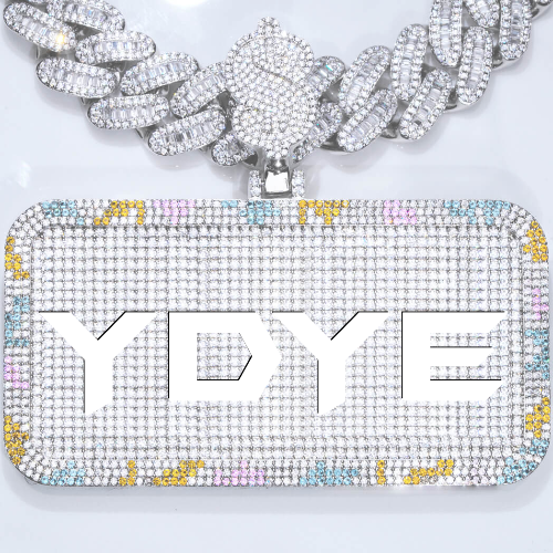 CUSTOM LETTER NECKLACE 3D COLORFUL SQUARE