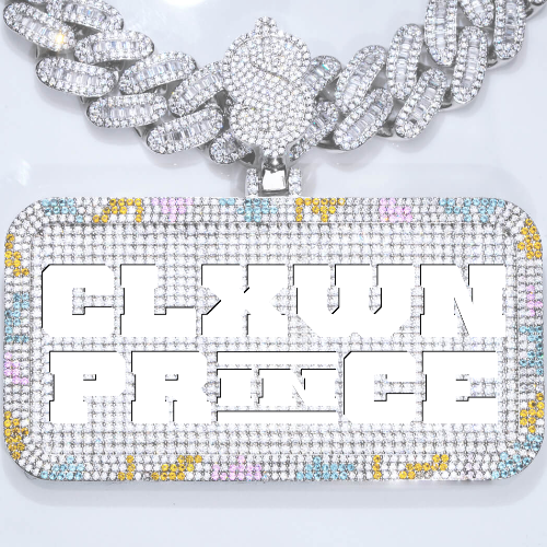 CUSTOM LETTER NECKLACE 3D COLORFUL SQUARE