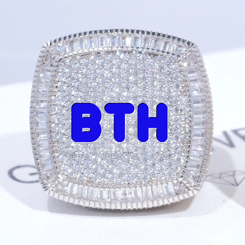 CUSTOM LETTER 3D ICED RING