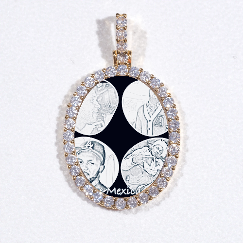 3D Oval Custom Picture Pendant