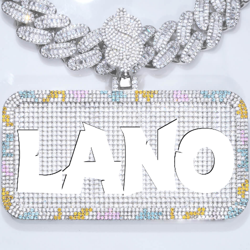 CUSTOM LETTER NECKLACE 3D COLORFUL SQUARE