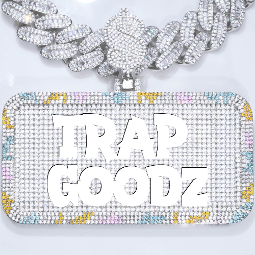 CUSTOM LETTER NECKLACE 3D COLORFUL SQUARE