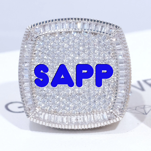 CUSTOM LETTER 3D ICED RING
