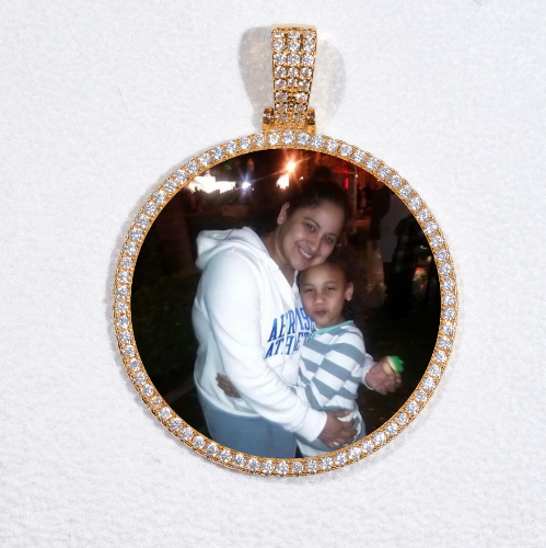 MEDIUM 3D CIRCLE CUSTOM PICTURE PENDANT