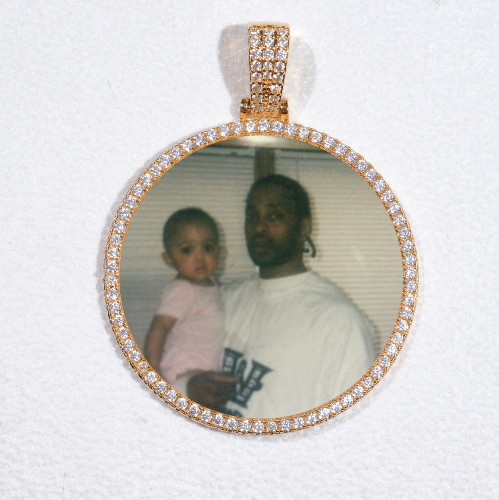 MEDIUM 3D CIRCLE CUSTOM PICTURE PENDANT