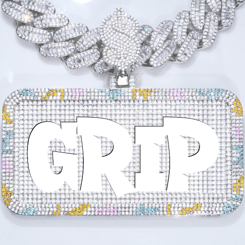 CUSTOM LETTER NECKLACE 3D COLORFUL SQUARE