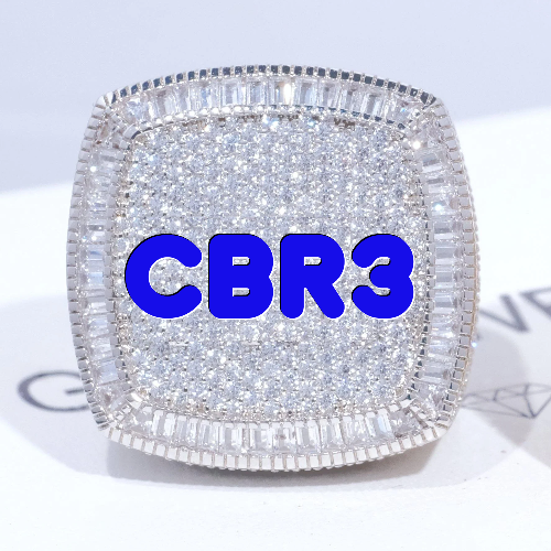 CUSTOM LETTER 3D ICED RING
