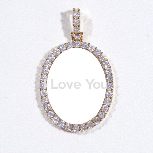 3D Oval Custom Picture Pendant