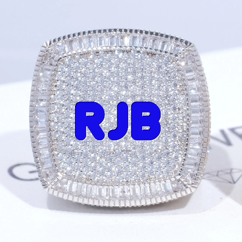 CUSTOM LETTER 3D ICED RING