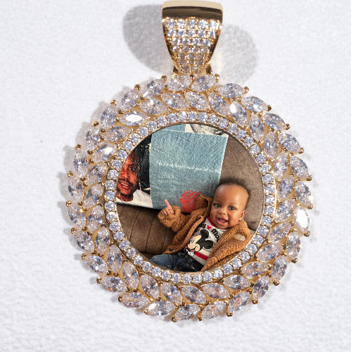 Large 3D Wheat Ear Custom Picture Pendant
