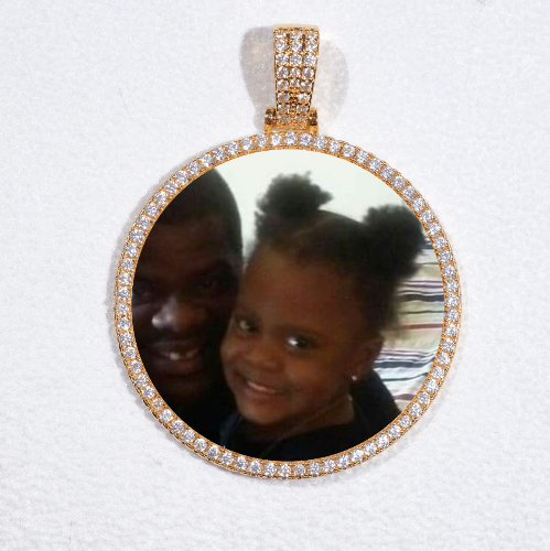 MEDIUM 3D CIRCLE CUSTOM PICTURE PENDANT