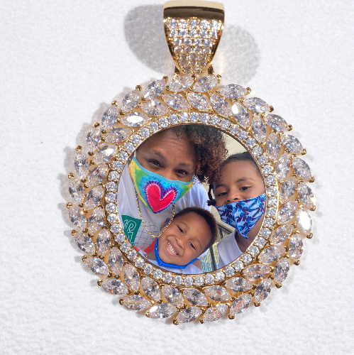 Large 3D Wheat Ear Custom Picture Pendant