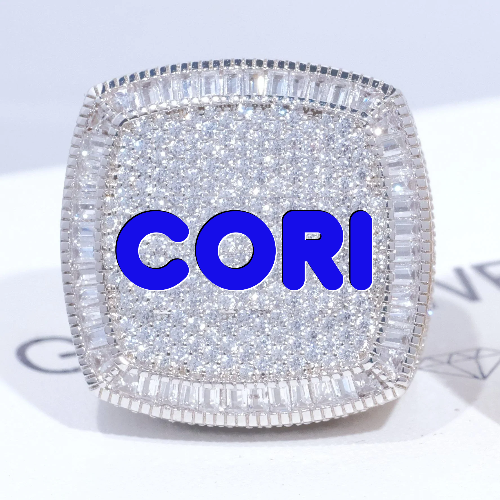 CUSTOM LETTER 3D ICED RING