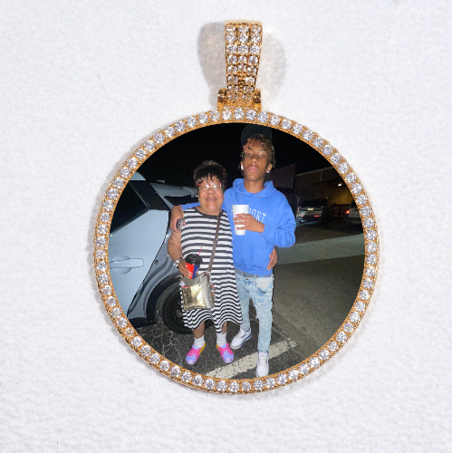 MEDIUM 3D CIRCLE CUSTOM PICTURE PENDANT
