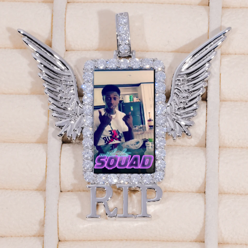 RIP WING 3D CUSTOM PICTURE PENDANT