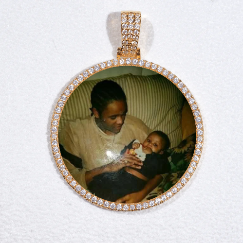 MEDIUM 3D CIRCLE CUSTOM PICTURE PENDANT