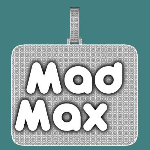 CUSTOM LETTER NECKLACE 3D BIG SQUARE