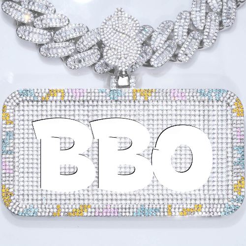 CUSTOM LETTER NECKLACE 3D COLORFUL SQUARE