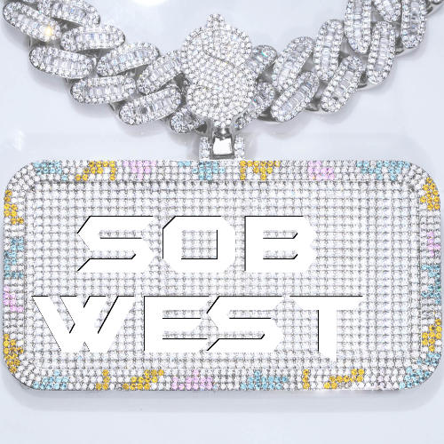 CUSTOM LETTER NECKLACE 3D COLORFUL SQUARE