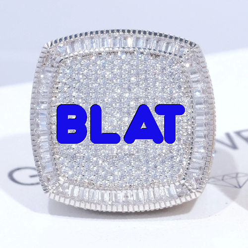 CUSTOM LETTER 3D ICED RING