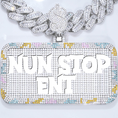 CUSTOM LETTER NECKLACE 3D COLORFUL SQUARE