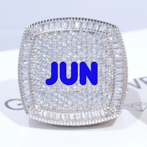CUSTOM LETTER 3D ICED RING