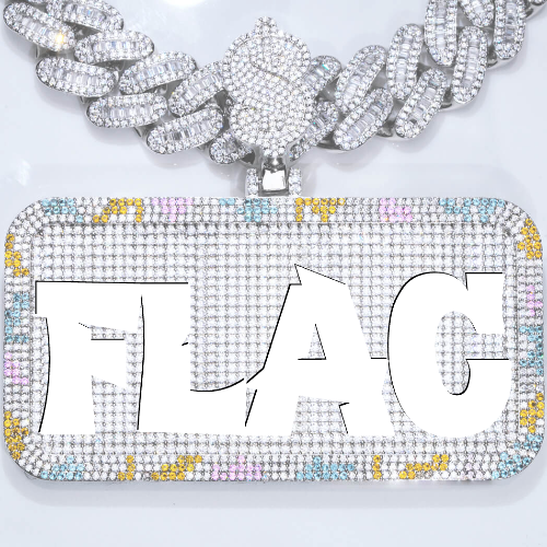 CUSTOM LETTER NECKLACE 3D COLORFUL SQUARE