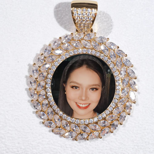Large 3D Wheat Ear Custom Picture Pendant