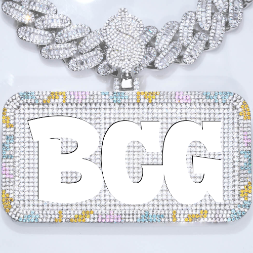 CUSTOM LETTER NECKLACE 3D COLORFUL SQUARE