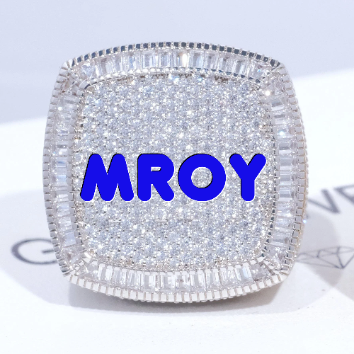 CUSTOM LETTER 3D ICED RING
