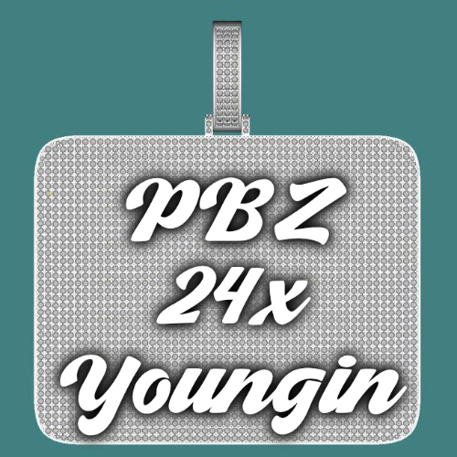 CUSTOM LETTER NECKLACE 3D BIG SQUARE