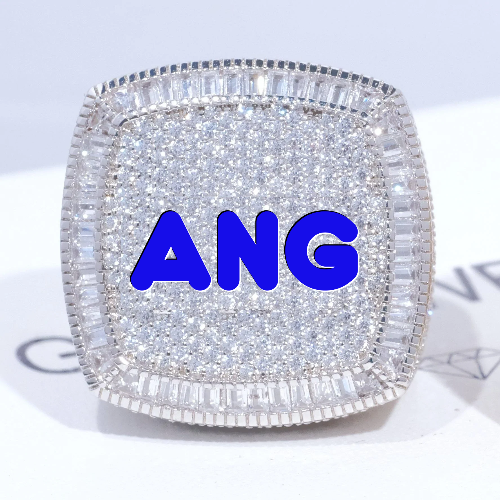 CUSTOM LETTER 3D ICED RING