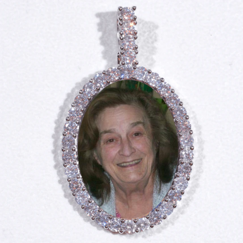 Large 3D Oval Custom Picture Pendant