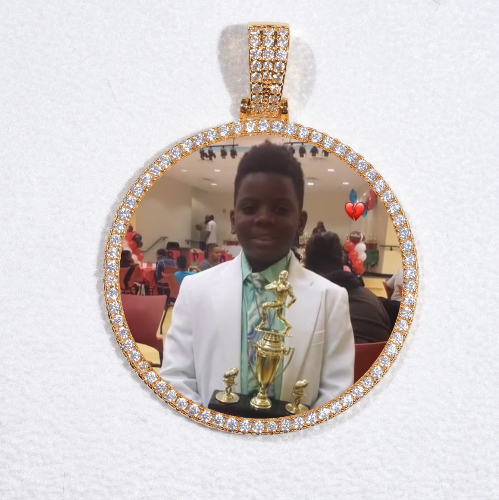 MEDIUM 3D CIRCLE CUSTOM PICTURE PENDANT