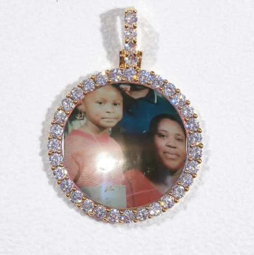3D CIRCLE CUSTOM PICTURE PENDANT SMALL SIZE