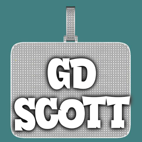 CUSTOM LETTER NECKLACE 3D BIG SQUARE