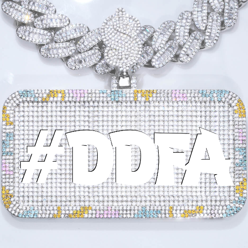 CUSTOM LETTER NECKLACE 3D COLORFUL SQUARE